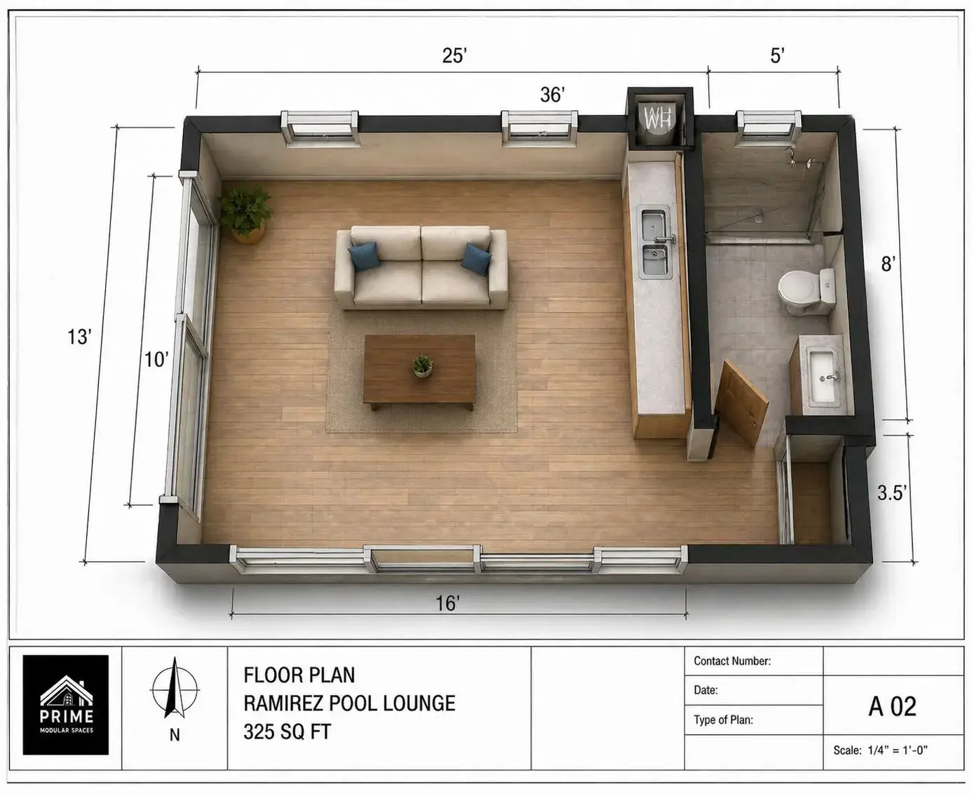Pool Lounge 325 sq ft (Pool Lounge 325, Queen Creek, AZ) — photo 2 of 8